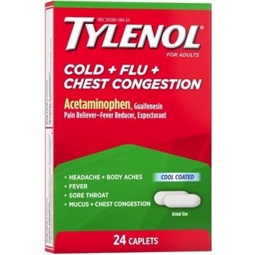 Tylenol Cold + Flu + Chest Congestion Tablets
