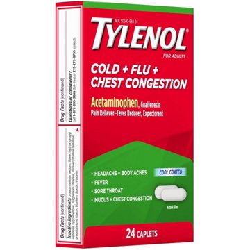 Tylenol Cold + Flu + Chest Congestion Tablets
