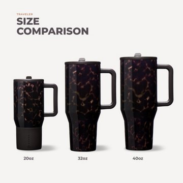 HydroJug Traveler Tumbler - Mocha Tortoise, 40 oz