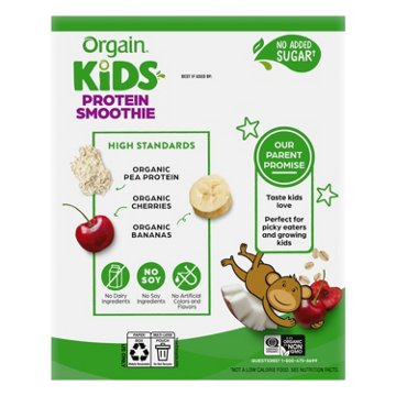 Orgain Kids Protein Smoothie Pouch - Cherry Banana Vanilla