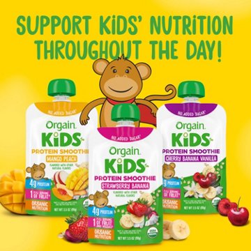 Orgain Kids Protein Smoothie Pouch - Strawberry Banana
