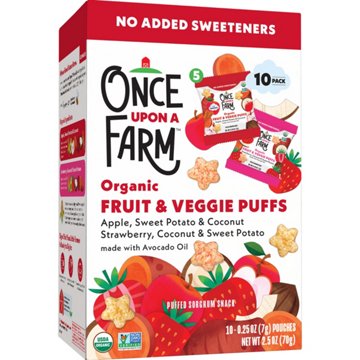 Once Upon A Farm Organic Fruit & Veggie Puffs - Variety Pack