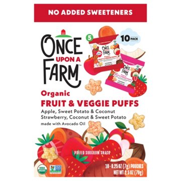 Once Upon A Farm Organic Fruit & Veggie Puffs - Variety Pack