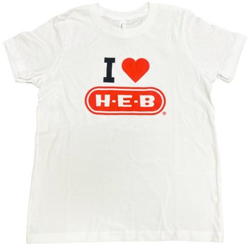 H-E-B I Heart H-E-B Short Sleeve Cotton Tee Shirt, 2XL