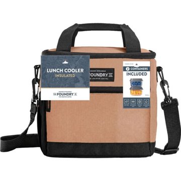 Fit & Fresh Foundry Bradley Tan Cooler Lunch Bag with Food Storage Containers