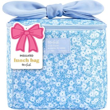 Fit & Fresh Luna Floral Blue Bow Insulated Lunch Bag