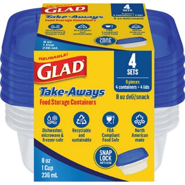 Glad Take-Aways 4 pk Deli/Snack Containers