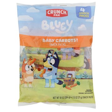 Crunch Pak Baby Carrots Bluey Snack Packs, 4 ct