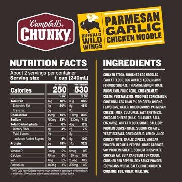 Campbell's Chunky Buffalo Wild Wings Parmesan Garlic Chicken Noodle Soup