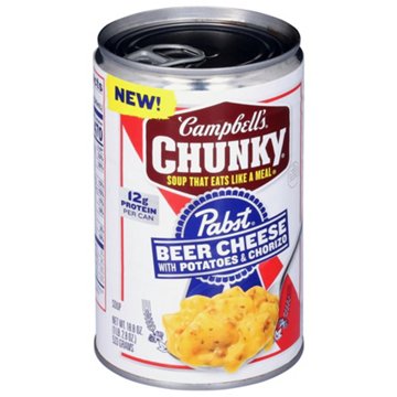 Campbell's Chunky Pabst Blue Ribbon Beer Cheese with Potatoes & Chorizo Soup