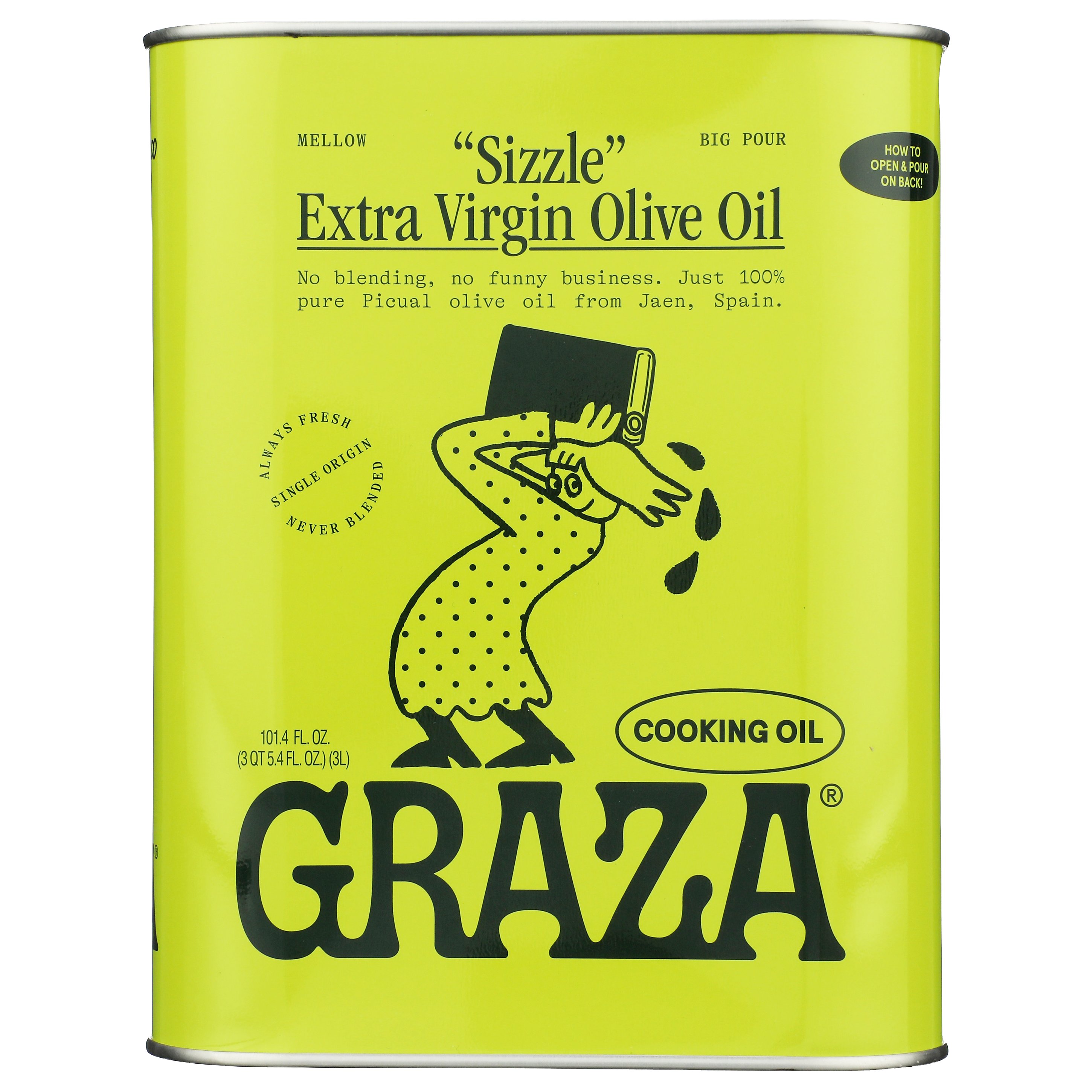 Graza Extra Virgin Olive Oil Sizzle Tin, 101.4 oz | Central Market