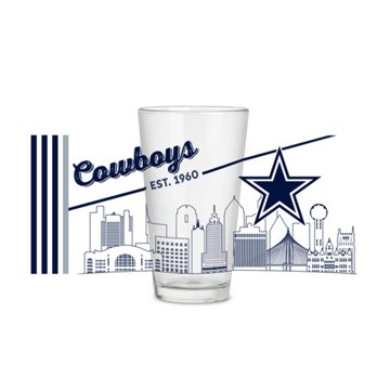 NFL Dallas Cowboys Pint Glass, 16 oz