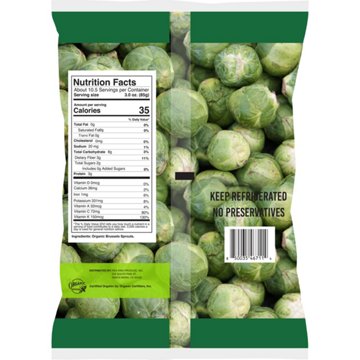 Heart & Field Organic Brussels Sprouts - Whole, 2 lb bag