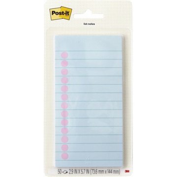 Post-it Ruled List Sticky Notes