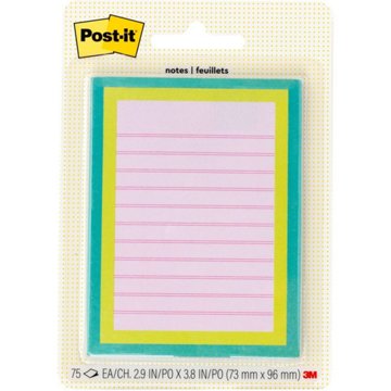 Post-it Green, Yellow & Pink List Sticky Notes