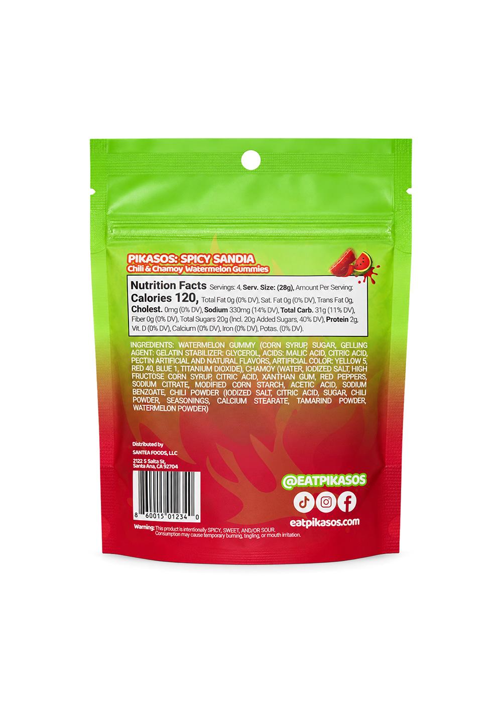 Pikasos Sweet & Spicy Sandia Watermelon Gummy Candy - Shop Candy at H-E-B