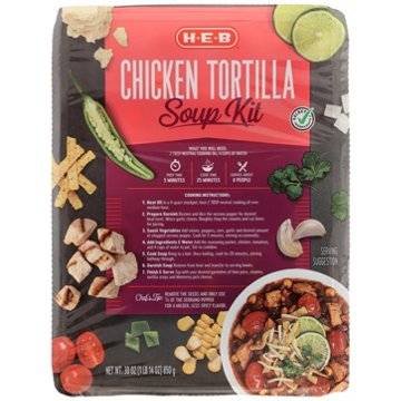 H-E-B Chicken Tortilla Soup Kit, 30 oz