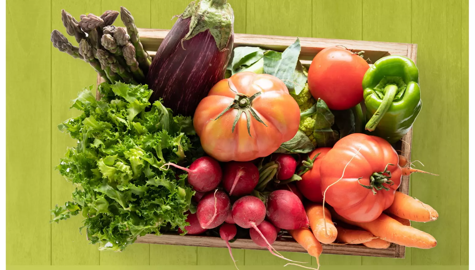 A basket of fresh produce