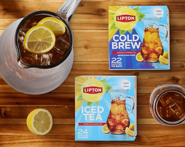 Advertisement for Lipton Teas and Infusions. Click for product page.