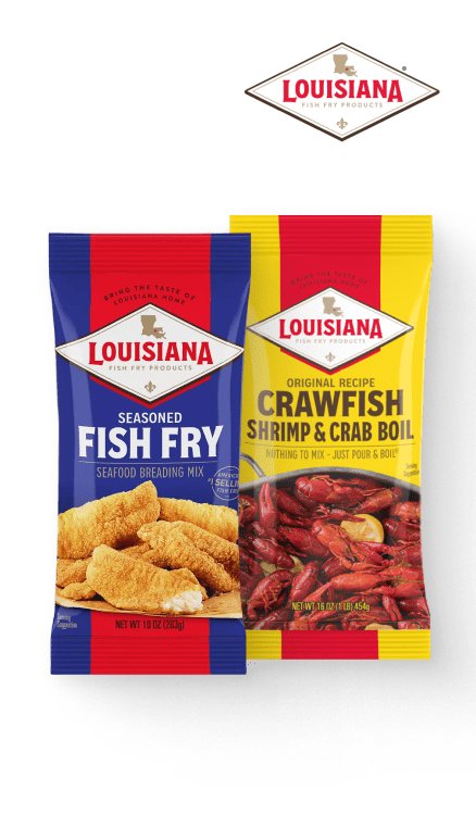Advertisement for Louisiana Fish Fry. Click for product page.