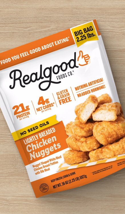Advertisement for Real Good Foods. Click to product page.