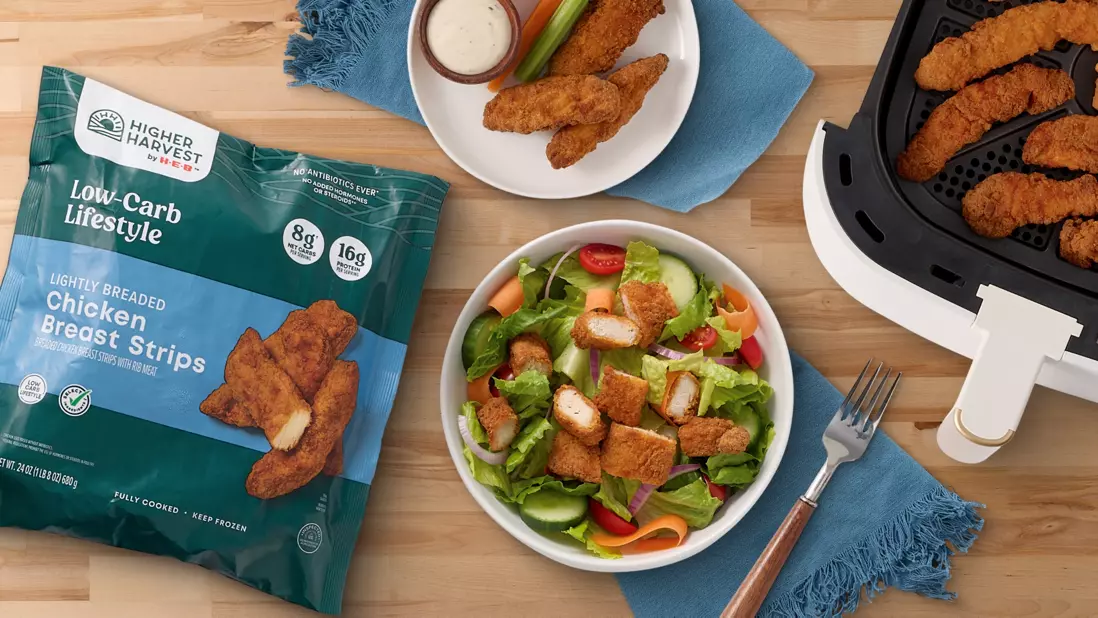 Higher harvest chicken breast strips