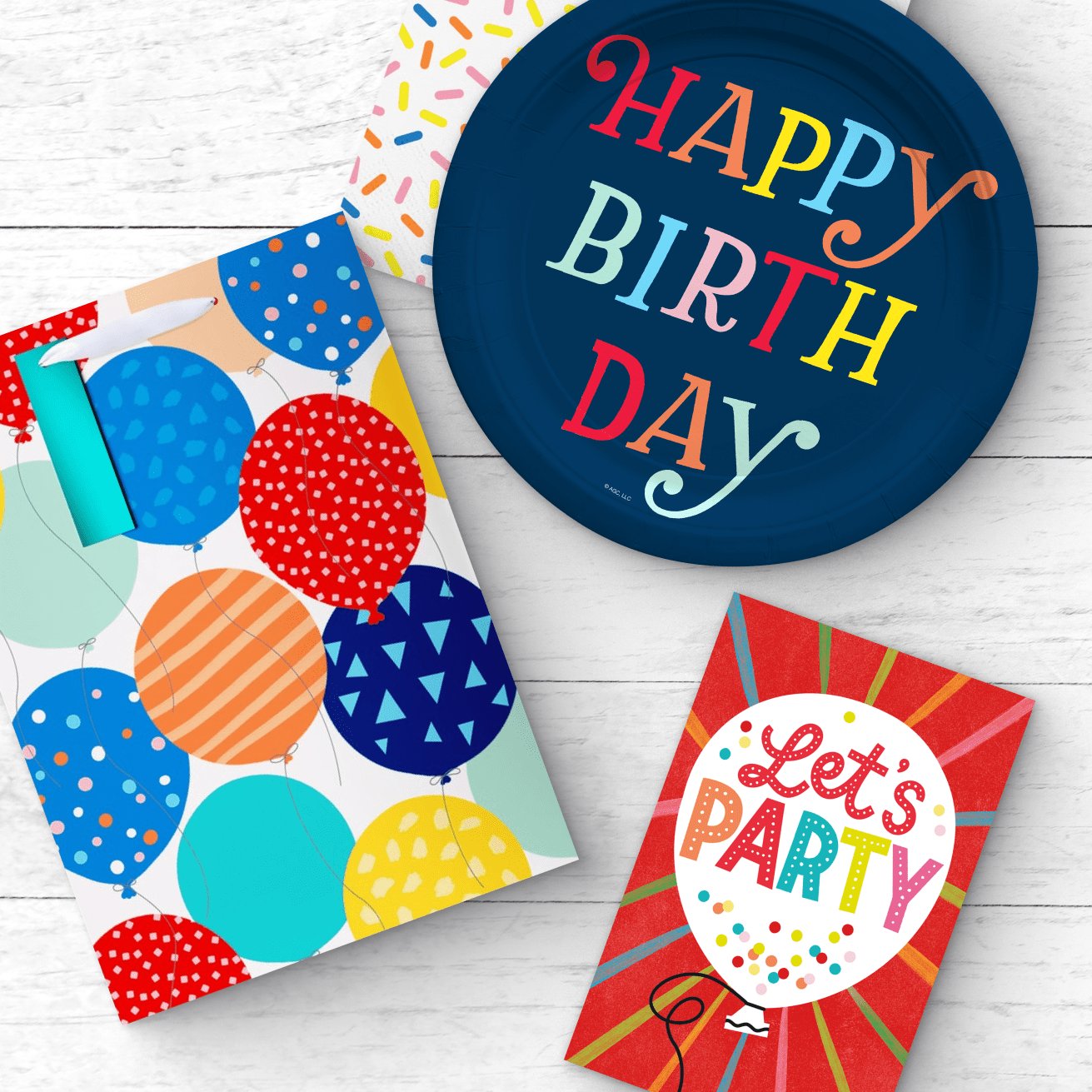 Birthday card and gift bag