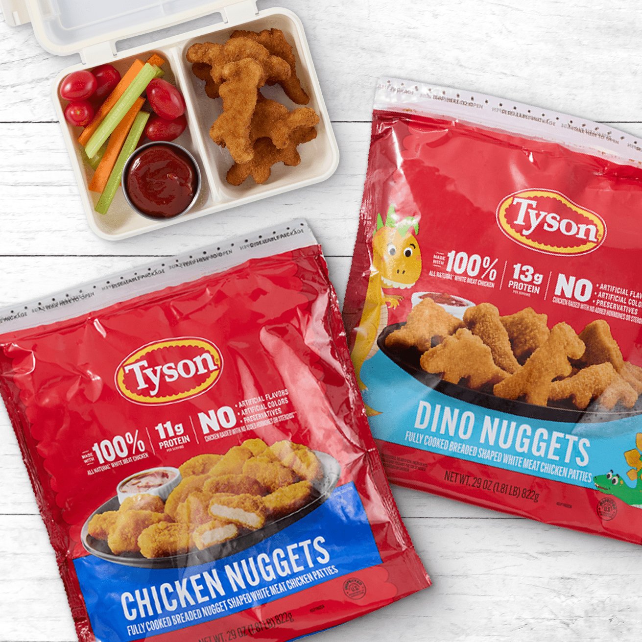 Tyson nuggets and lunch tray