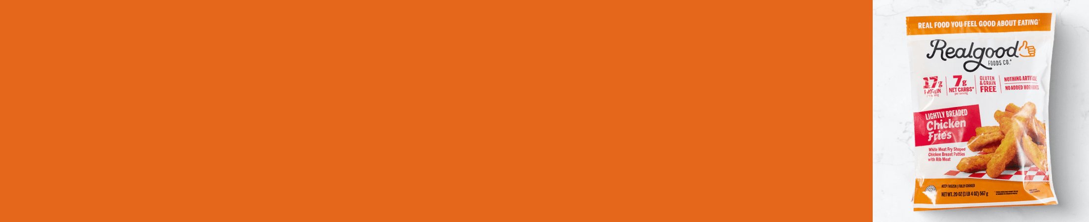 Advertisement for Real Good Foods. Click for product page.