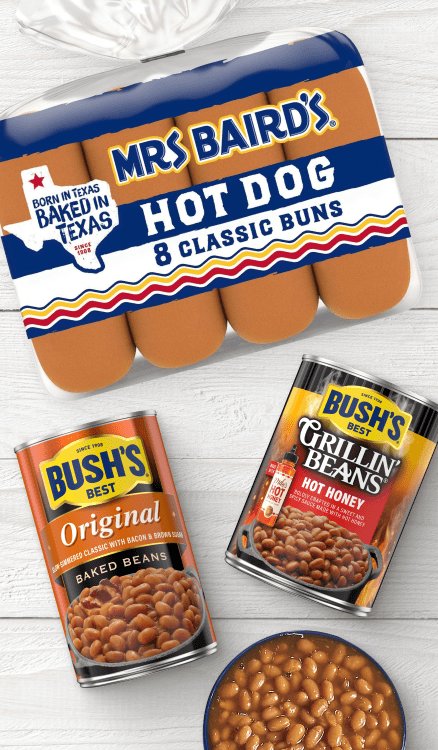 Advertisement for Bush Brothers. Click for product page.