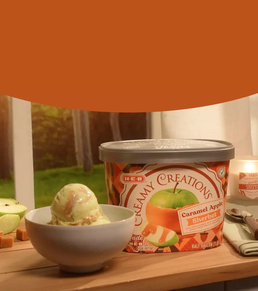 H‑E‑B Cream Creations Caramel Apple Sherbet
