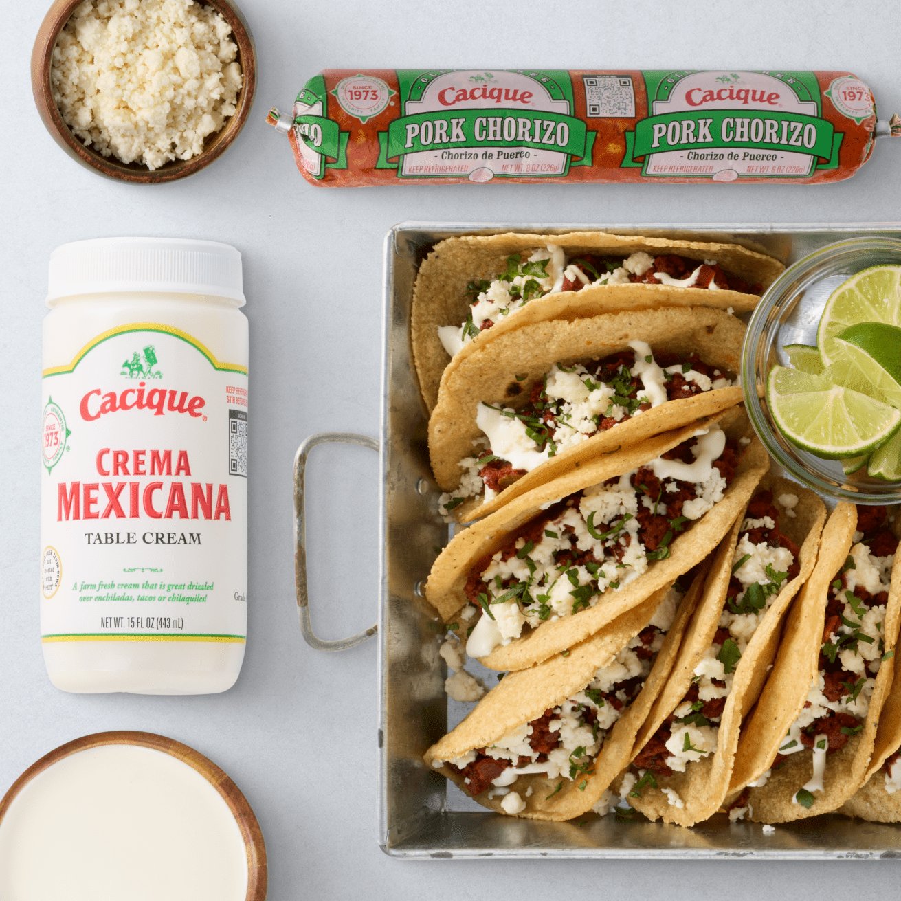 Advertisement for Cacique Foods Hispanic Heritage Support Sep - Oct 2026. Click for product page.