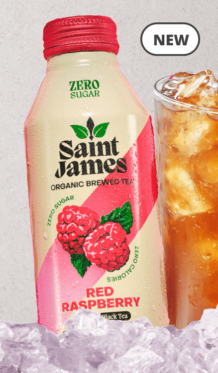 Advertisement for Saint James Tea. Click to product page.