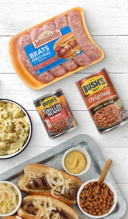 Advertisment for Bush Brothers and Johnsonville. Click to product page.