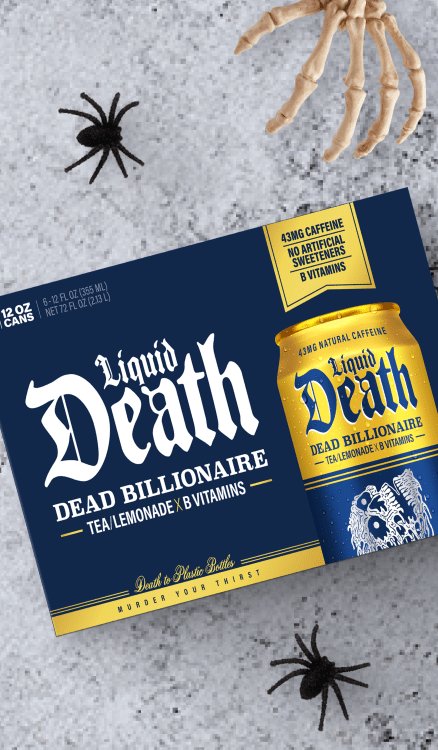 Advertisement for Liquid Death. Click for product page.
