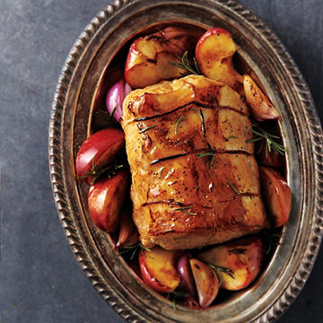 Pork Loin with Hard Cider and Apples