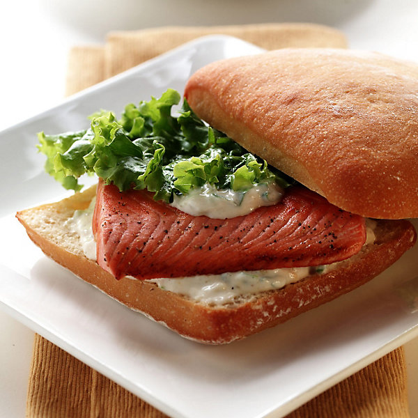 Alaska Salmon Ciabatta Sandwiches