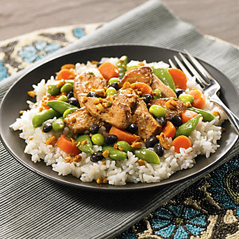 Asian Chicken over Rice with Vegetables