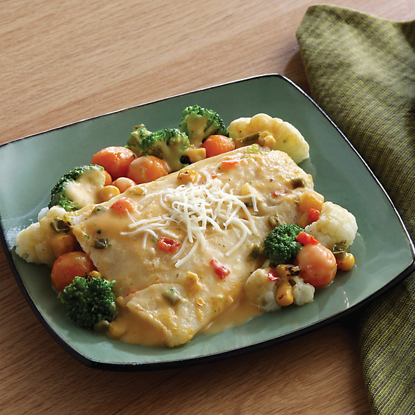 Baked White Fish Poblano Dinner