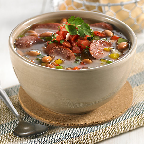 Beef Sausage & Pinto Bean Soup