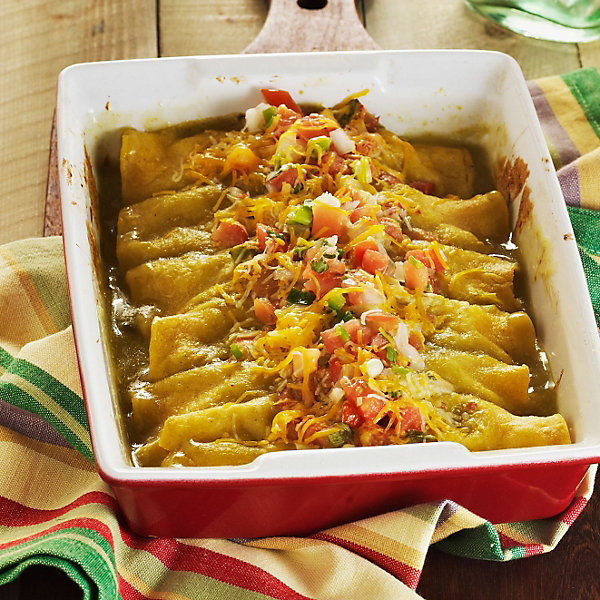 Cheesy Chicken Enchilada Verde