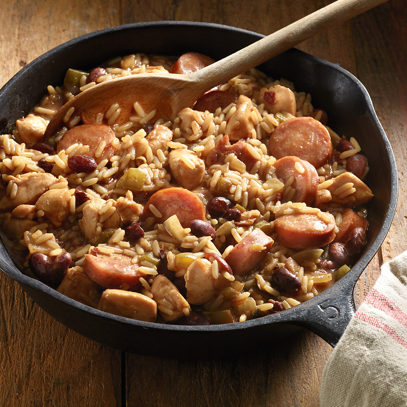 Making Zatarain's Red Beans and rice with Chicken added 