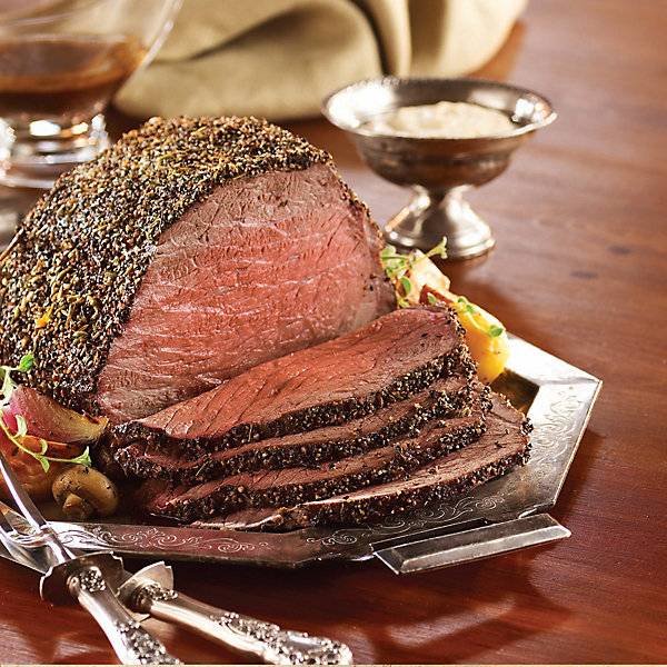 Cracked Peppercorn and Garlic Beef Roast