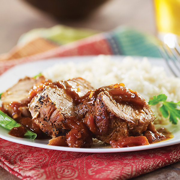 Crock Pot Asian Apricot Glazed Pork Loin