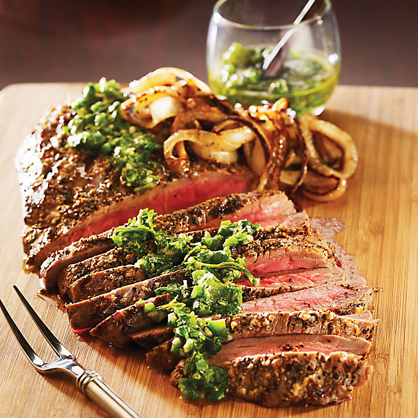 Flank Steak with Chimichurri Salsa