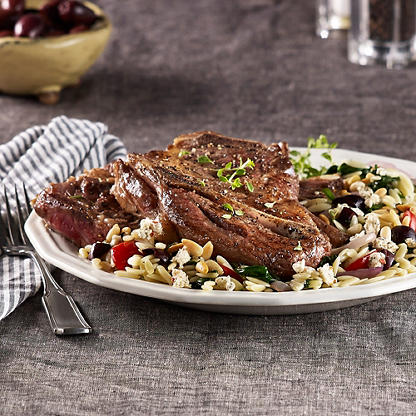 Lamb Chops With Herbed Orzo And Spinach Recipe from H-E-B
