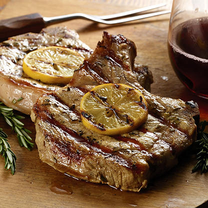 LemonRosemary Grilled Pork Chops Recipe from HEB
