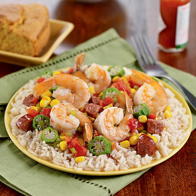 Okra, Shrimp And Sausage Recipe from H-E-B