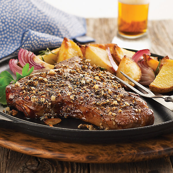 Pepper Garlic Crusted Steak