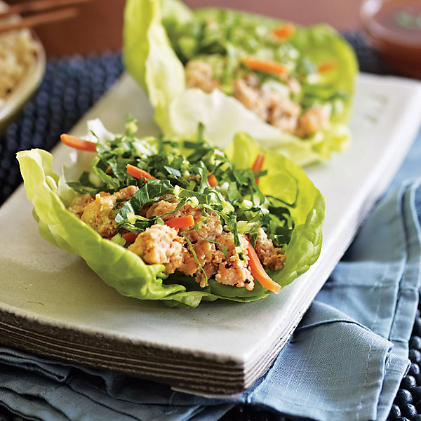 Sesame Salmon Lettuce Wraps